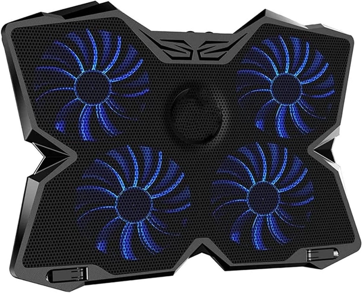 Laptop Koeler Laptop Koelpad Laptop Ventilator Koeler Notebook Verstelbare Snelheid met 4 Fans voor 14-17 "Laptop"