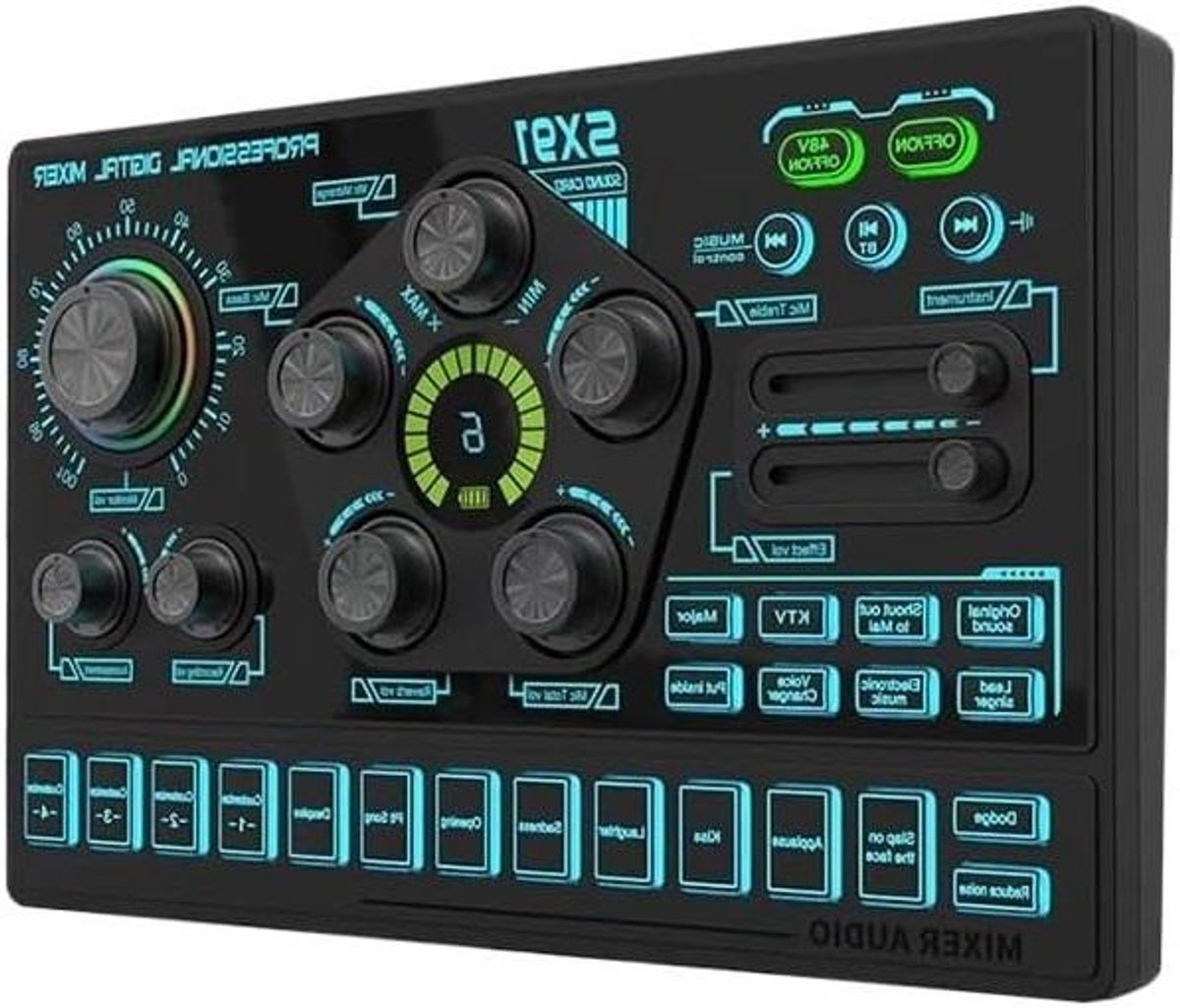 DJ Controller - Geluid Interface - Live Muziek - Meerdere Effecten - 3000 mAh Batterij - Zwart