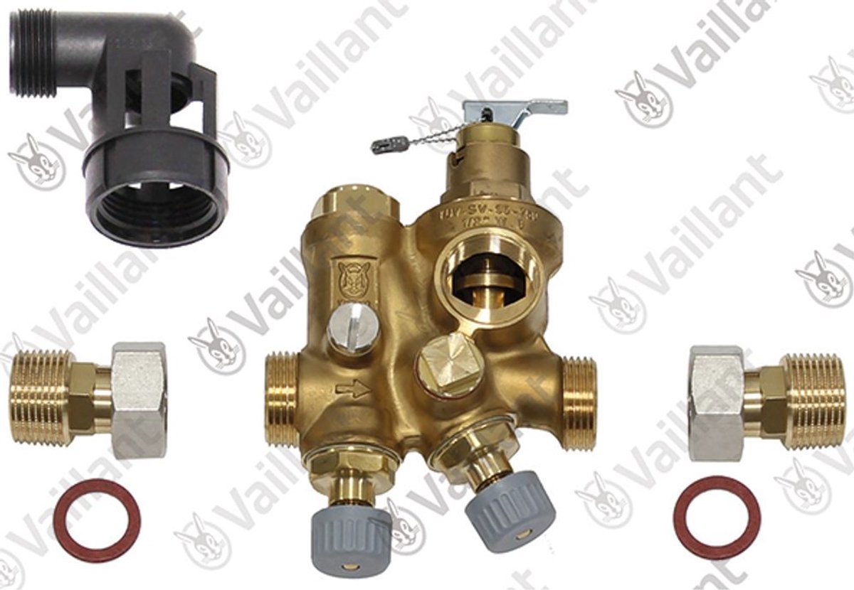 VAILLANT Veiligheidsgroep zonder drukregelaar VGH/VIH VGH 130+160+190+220/7 XZU (R1) u.w. Vaillant-nr. , 000660