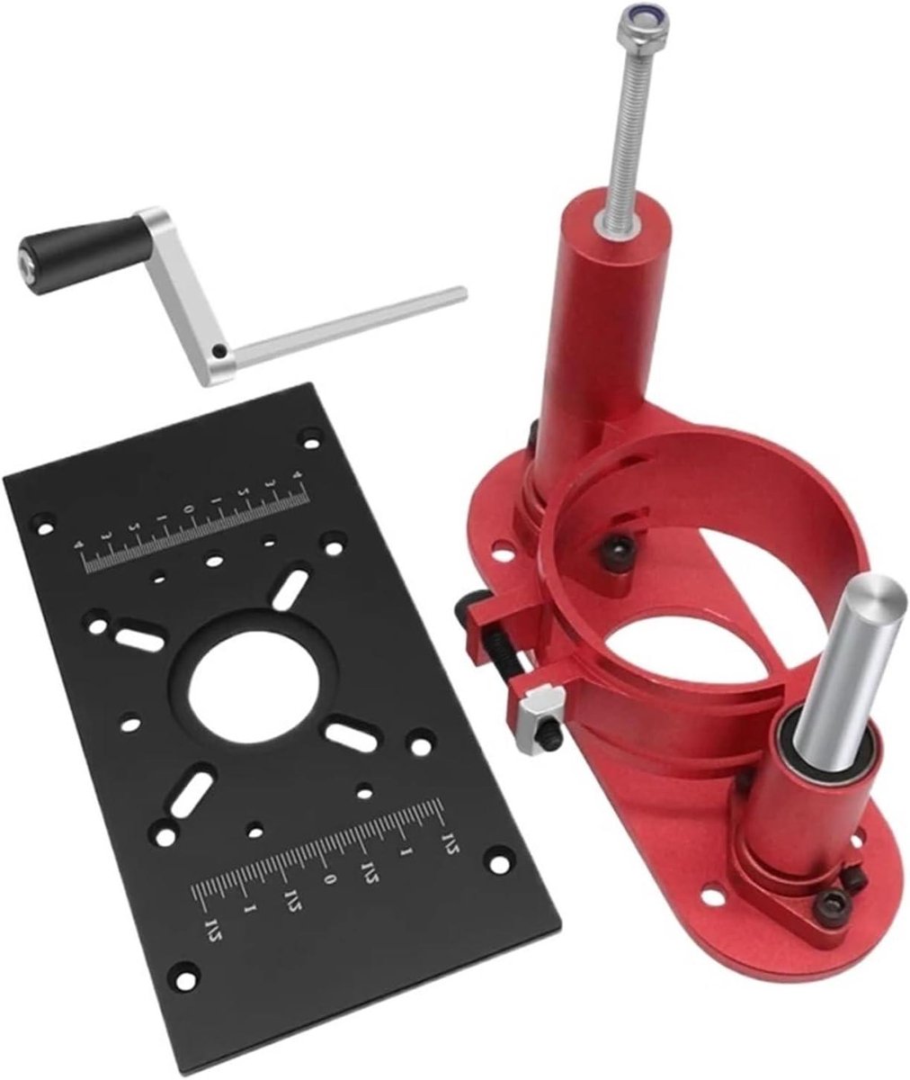 Router Lift Inzetplaat - Houtbewerking Tafel - Precisie Boren - CNC Aluminium Legering - One Size - Zwart