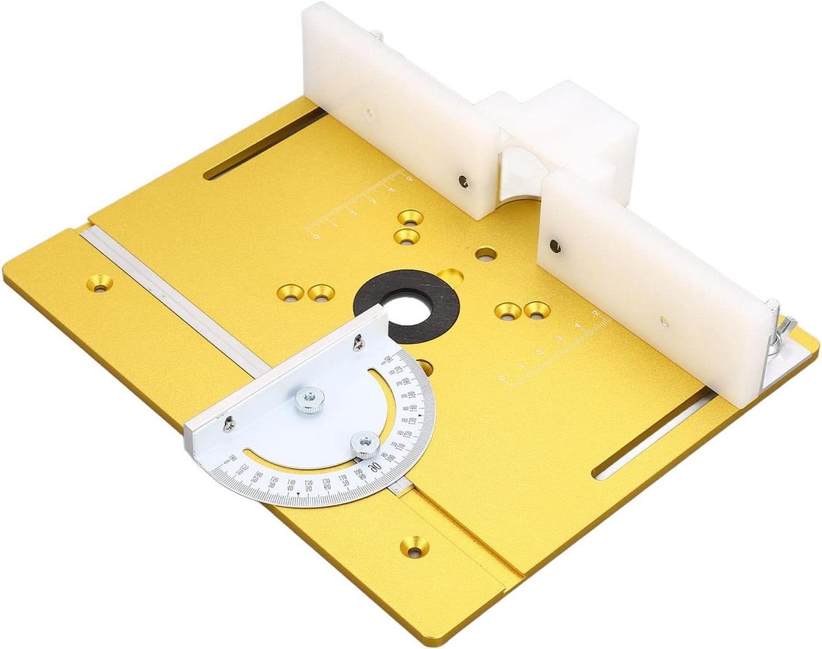 Freestafel Inzetplaat - Aluminium Flip Board - Precisie Houtbewerking - Nauwkeurige Schaalverdeling - Standaard Afmetingen - Zilverkleurig