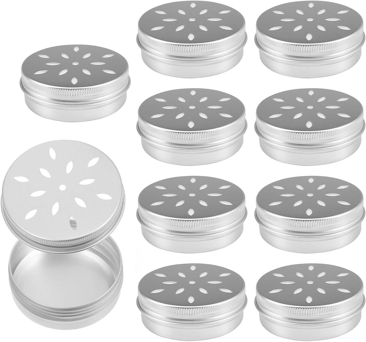 Geurtraining Honden - Geurblikjes Aluminium - Hondenneuswerk Oefenen - Geurblokkerend Deksel - 10 Stuks 60ml - Zilver
