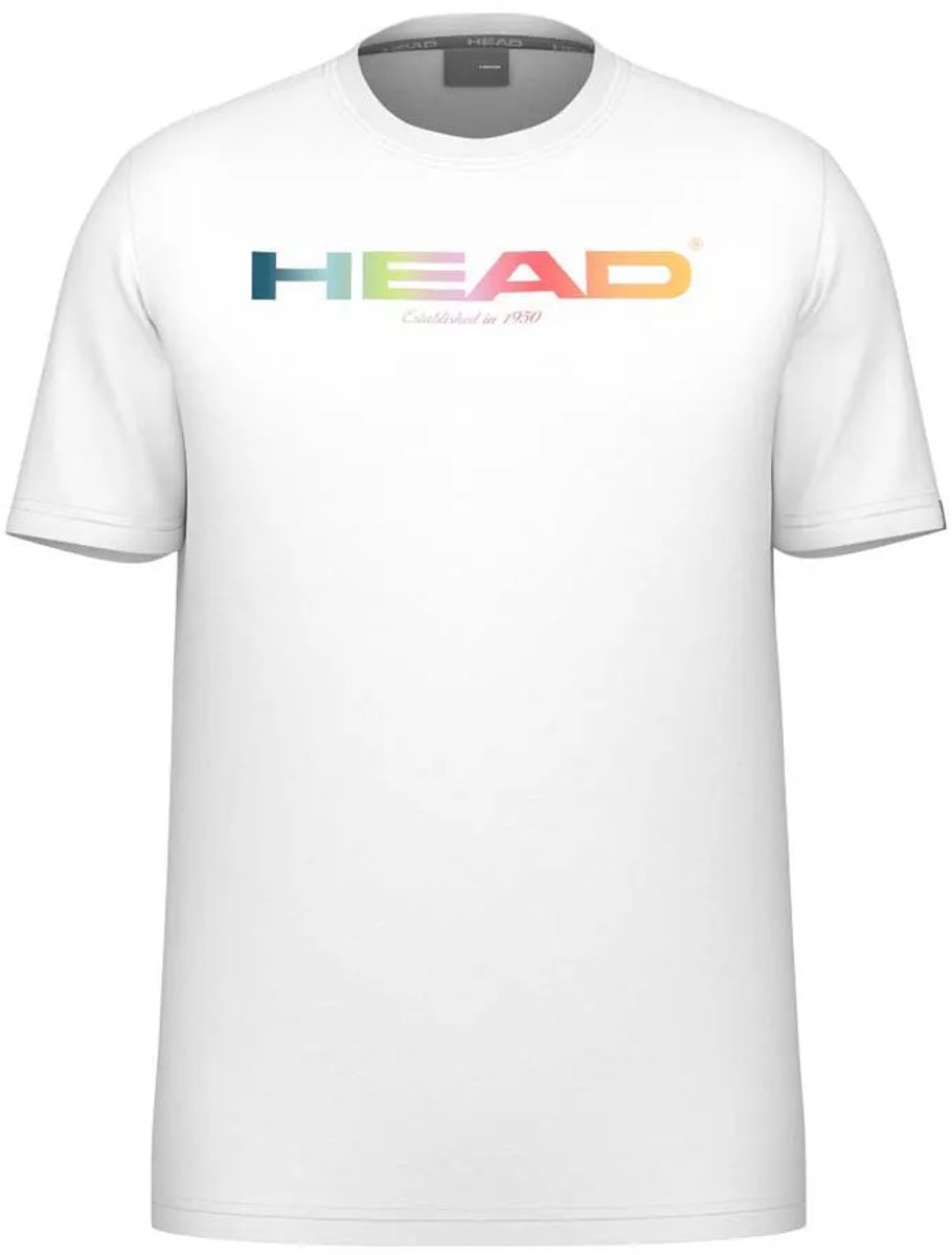 Tennisshirt HEAD Men Rainbow Tee Wit