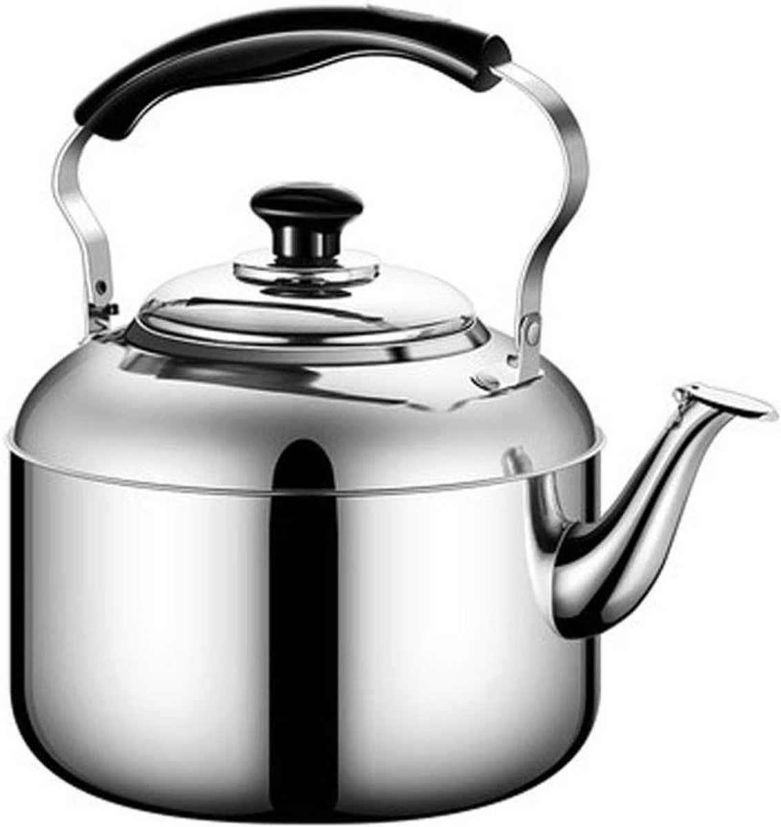Waterkoker Fluitketel - Theepot Koffiepot - Snel Water Koken - Grote Platte Bodem - 6L - Roestvrij Staal