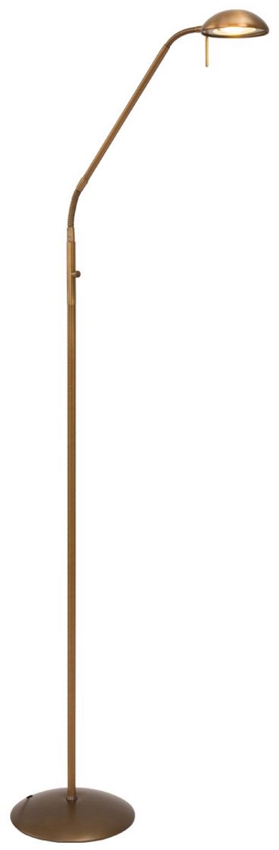 Vloerlamp Biron 1 lichts 7501BR Brons met dimmer 2700 Kelvin, draaibaar en kantelbaar, van