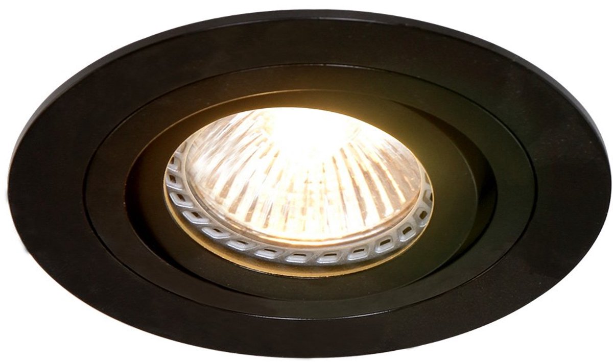 Inbouwspot Pelite spot 7304ZW Zwart Ø10 cm - Modern, kantelbaar, van metaal en kunststof, geschikt voor binnengebruik - Steinhauer