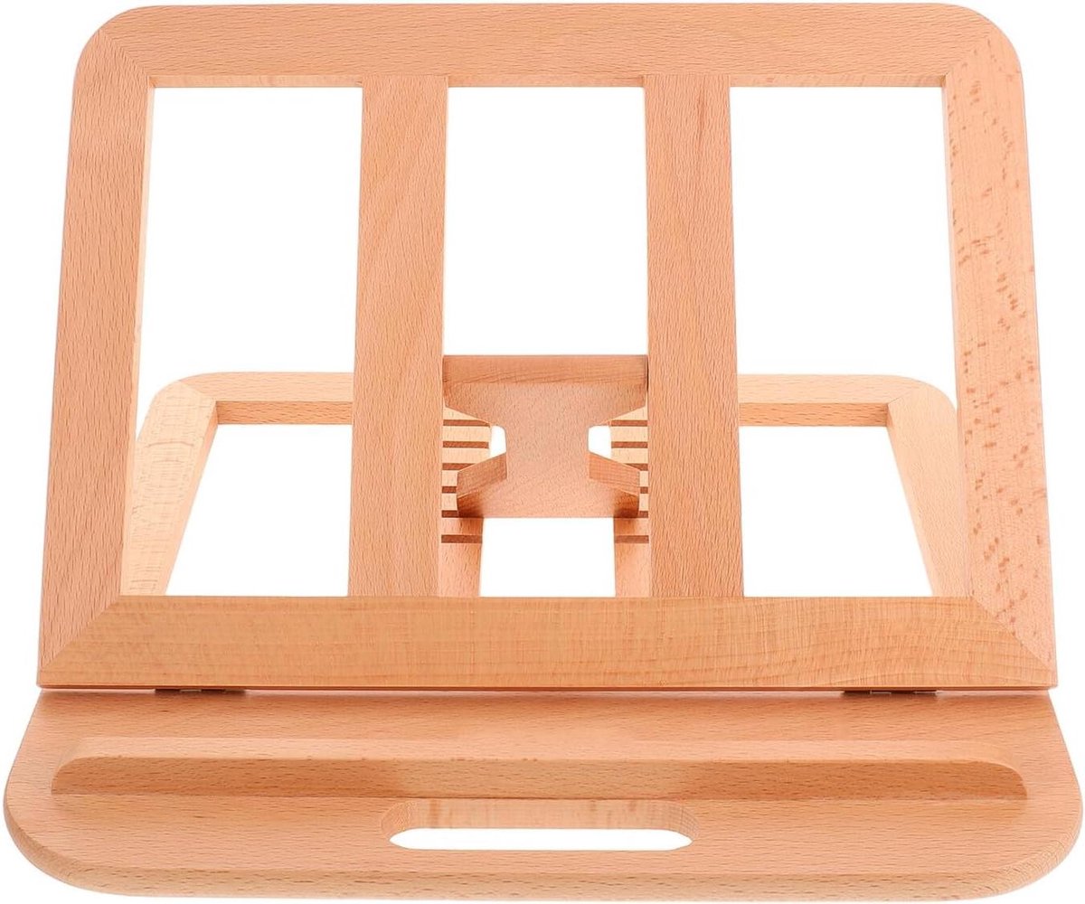 Houten Laptopstandaard - Bureauverhoger Laptopverhoger - Houdingscorrectie - Verstelbaar in 6 standen - tot 16 inch - Multicolor