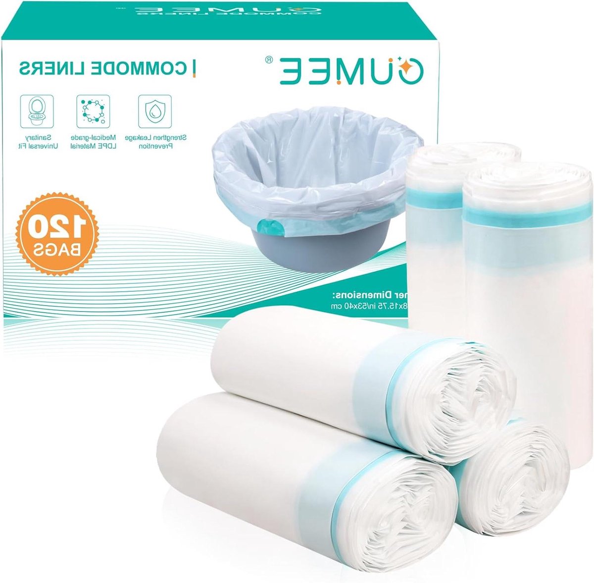 Liner Set - Potty Bags - Reizen en Kamperen - Lekvrij Ontwerp - 120 Stuks - Blauw