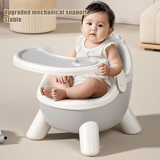 Peuter Eetstoel - Baby Zitje - Veilig Eten - Geluid Activering - 30x38x30 cm - Grijs — afbeelding 2
