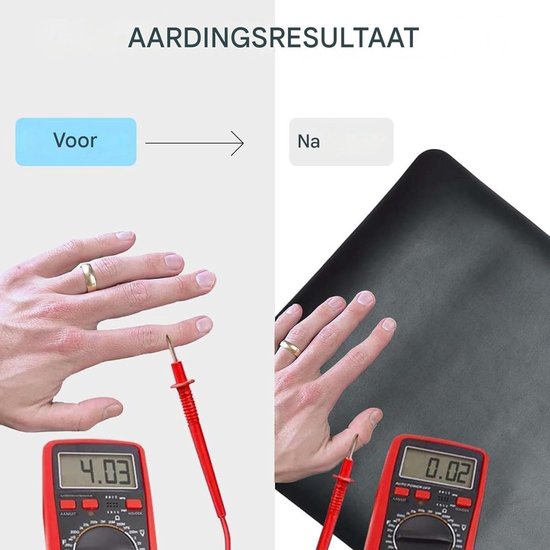 Aardingsmat - Antistatisch apparaat - Lichaamsverlichting - Verbindt met aardenergie - 40x60cm - Zwart — afbeelding 2