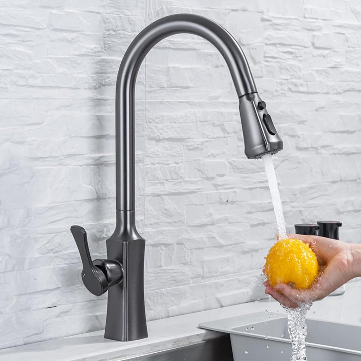 Uittrekbare Keukenkraan - Keukenkraan Douche - Schoonmaken Gootsteen - Twee Straalmodi - 6