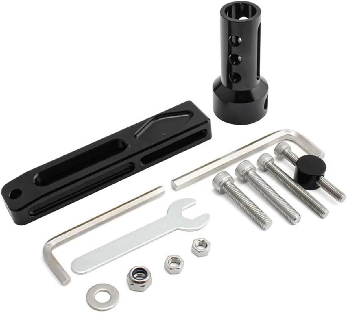 Fiets Remklauw Adapter - Remverlenger Vouwfiets - Fietsen Verbeteren - Gietijzer Sterke Wrijving - 107x21.5x13mm - Zwart