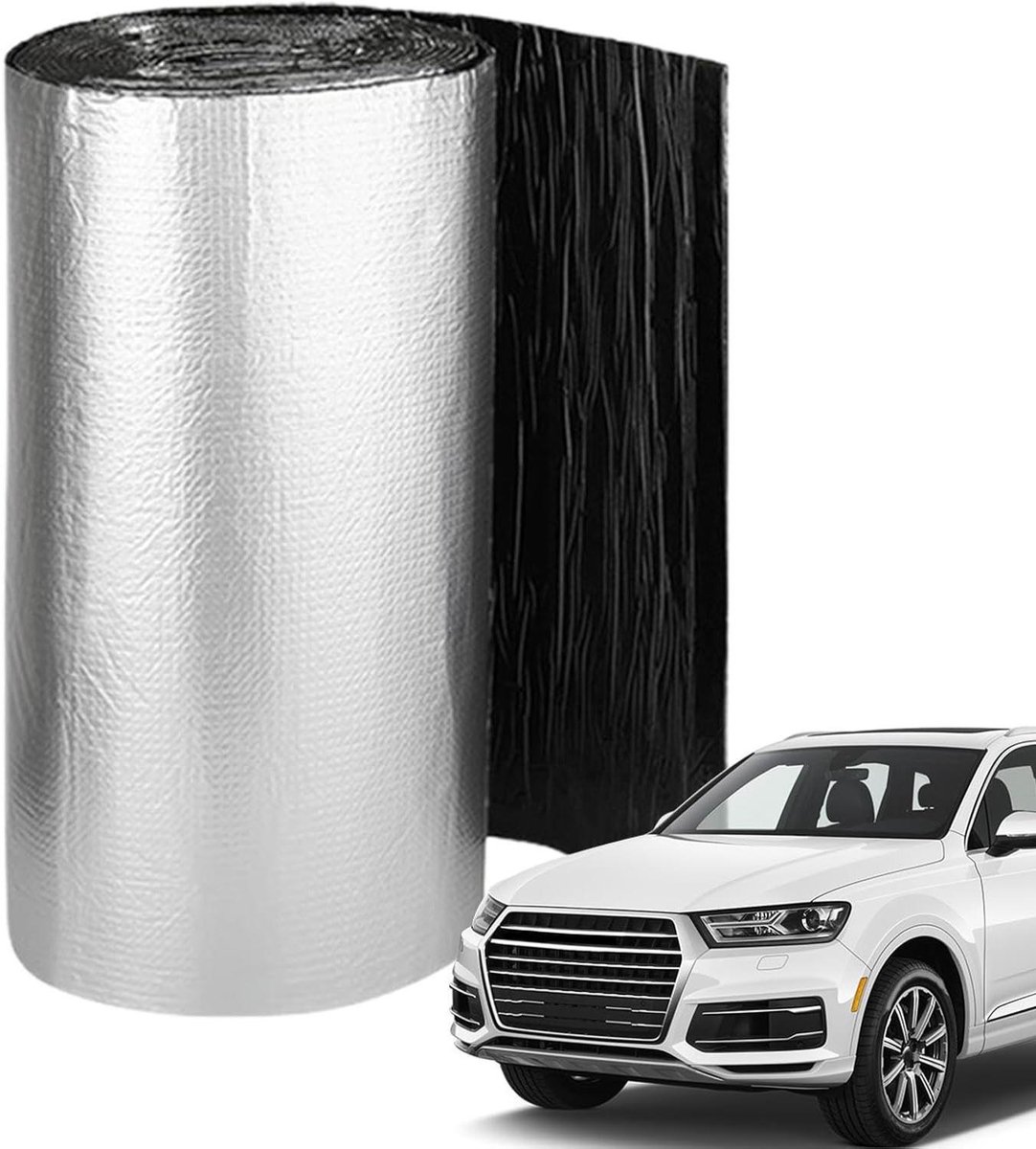 Geluidsisolatie Mat - Geluidsdemping Rol - Auto Stil Maken - Waterdicht Duurzaam - 200 x 50 cm - Zilver