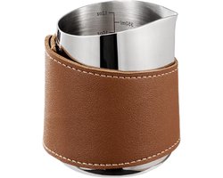 Melkopschuimkannetje - Latte art beker - Koffie maken - Dubbele tuit ontwerp - 350 ml - Wit