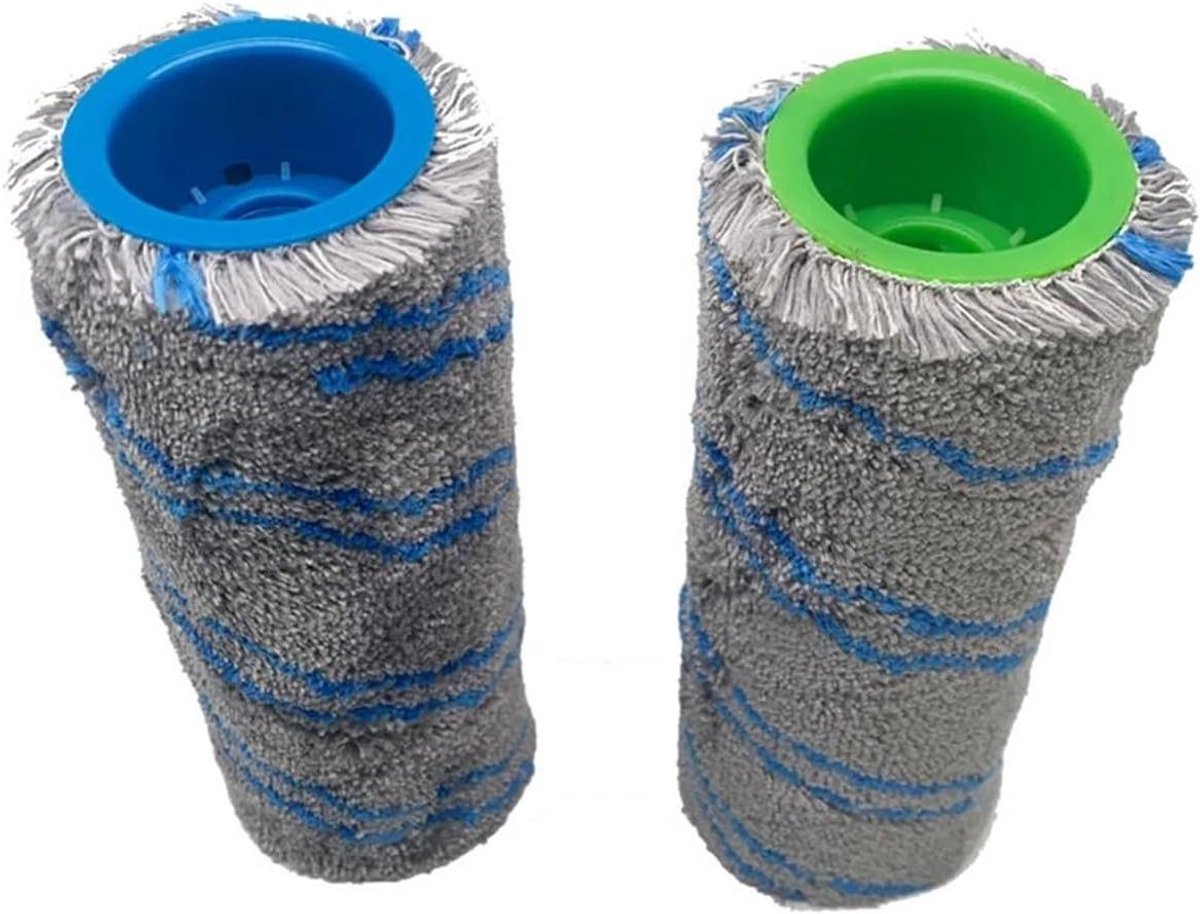 Vervangende Rollenset - Dweilrollen Pads - Vloeren Reinigen - Optimale Vuilopname - 2 Stuks - Zwart