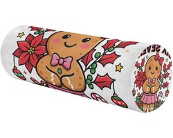 linqin Nekrol cervicaal kussen met wasbare hoes lenden- en rugsteun voor rustgevende slaap, peperkoek kerstnummer 6 & 7
