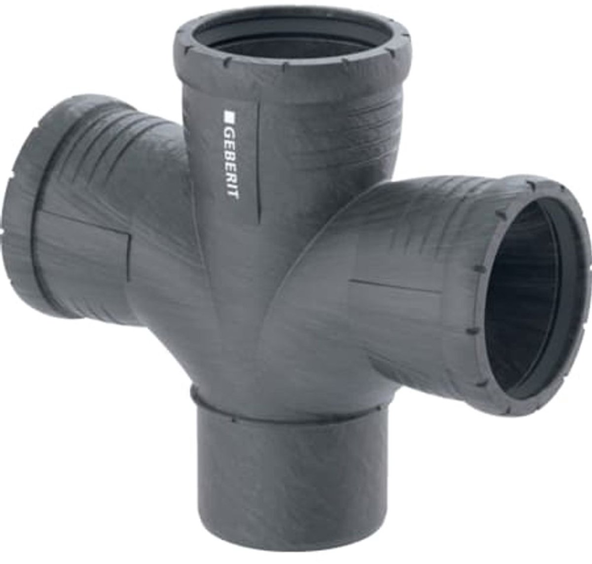 Geberit Silent-Pro Bochtstuk 87,5° dubbel, DN 90 / 90 / 90, 393.466.14.1