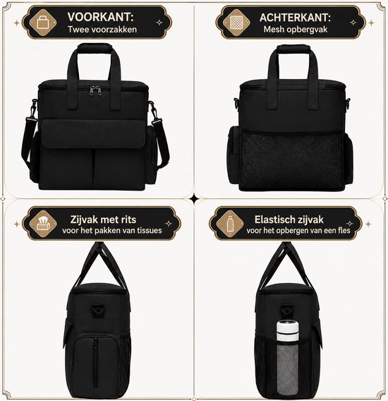 Sac de voyage Chiens – Grand sac de transport 30 L avec 2 Boîtes à croquettes – Organisateur multifonctionnel pour accessoires de chien – Sac de voyage idéal pour les propriétaires de chiens et les activités de plein air