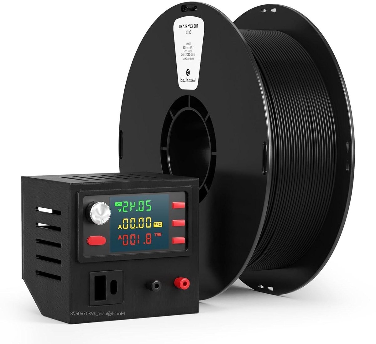 3D Printer Filament - PLA Materiaal - Objecten Printen - Vlamvertragend UL94-V0 - 1.75mm 1KG - Zwart