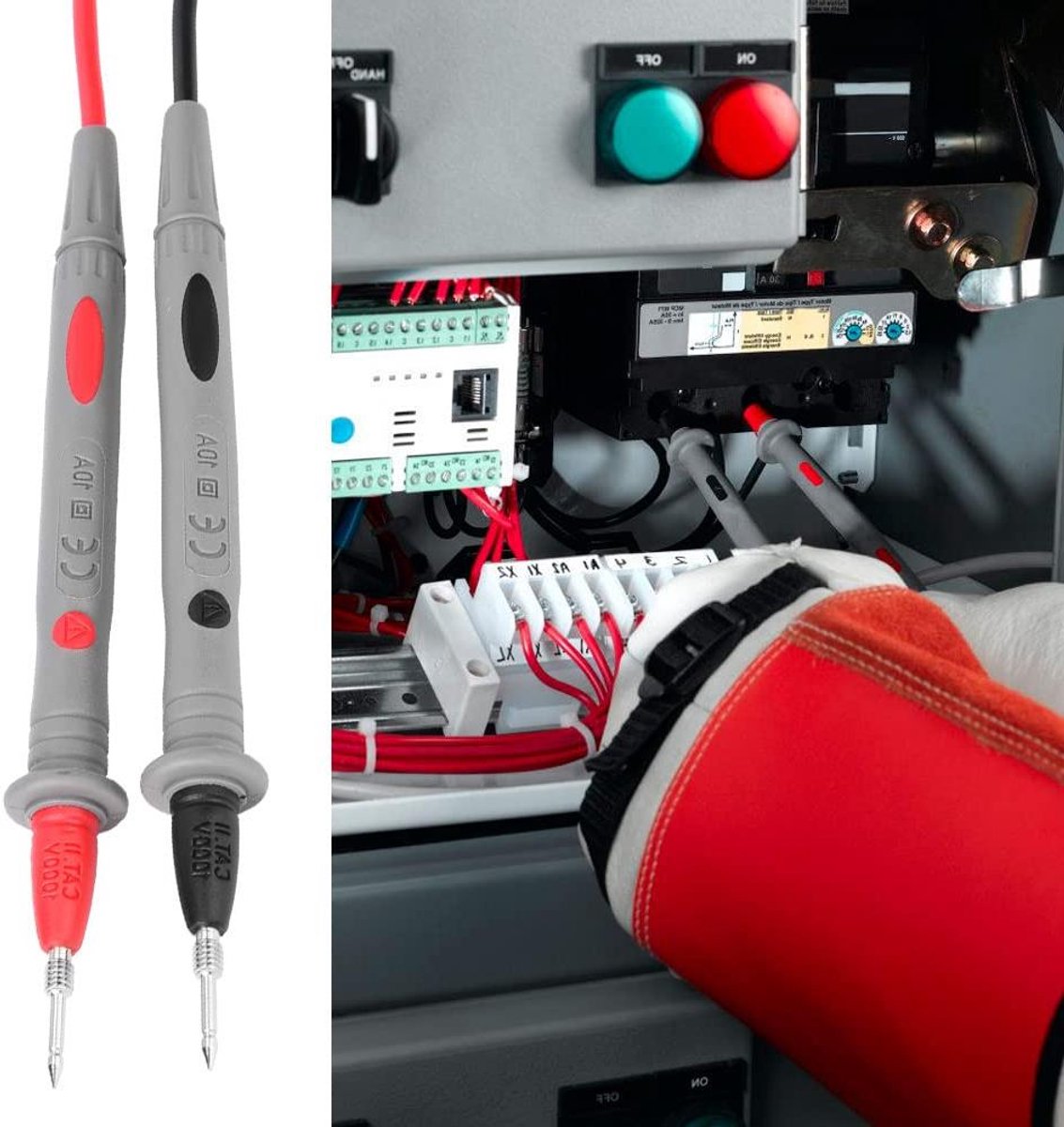 Multimeter Meetsnoeren - Testkabels - Elektrisch Testen - Universele Compatibiliteit - 90 cm Kabel - Zwart