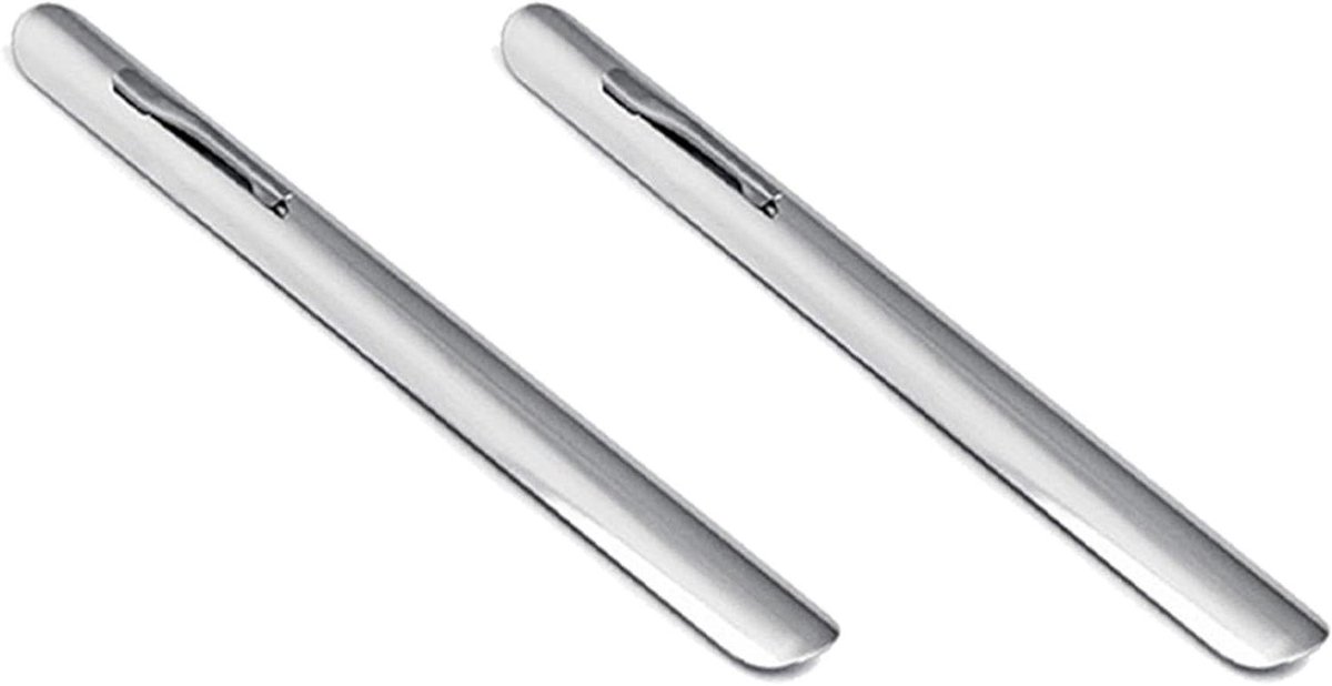 Tafelkruimelaar Kruimelveger - Kruimelkrabber Serveergereedschap - Tafels Schoonmaken - Vaste Clip Bevestiging - 15 x 1.6 cm - Zilver