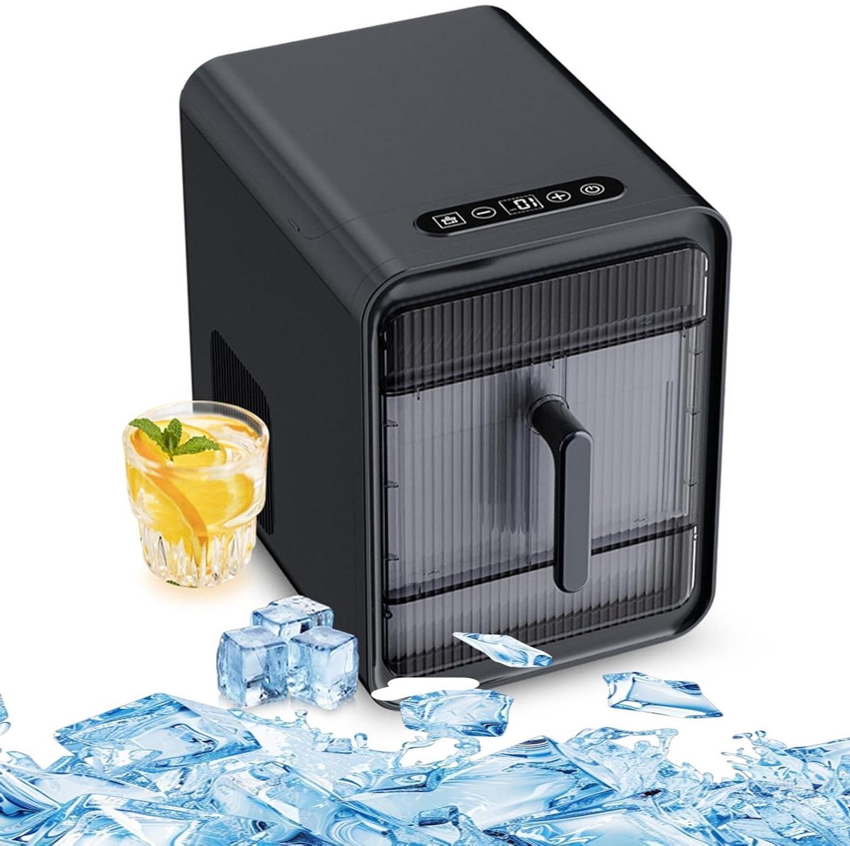 IJsmachine - IJsblokjes maker - Snelle verfrissing - Zelfreinigend - 1.5 Liter tank - Zwart