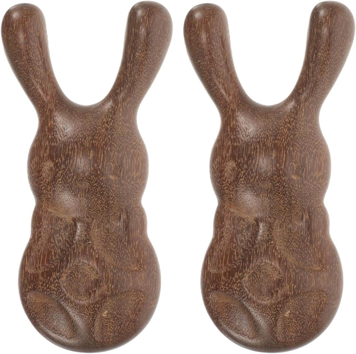 Houten Massagetool Set - Gezichtsroller & Kam - Ontspannende Massage - Glad Gepolijste Randen - 8x4x3 cm - Houtkleur