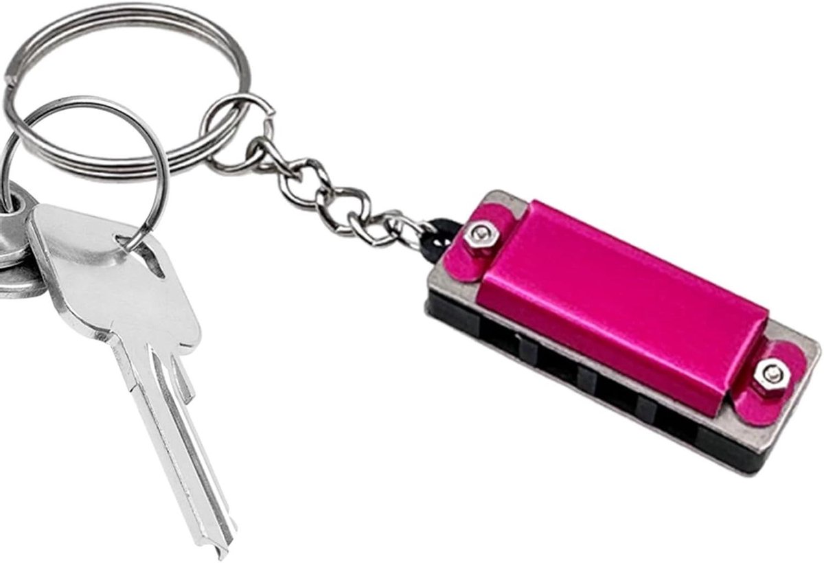 Kleine Mondharmonica - Muziek Hanger - Muziek Leren - Gepolijste Legering - 4-gaats 8-toon - Willekeurige Kleur