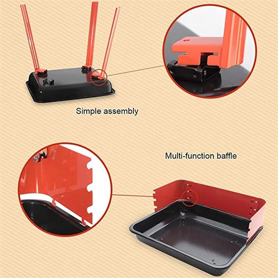 bbq charcoal grill Home Barbecue Charcoal Grill Garden Barbecue Picnic Barbecue Tools Portable Barbecue Suitable for 3-5 People barbecue grill (Color : Red) — afbeelding 2