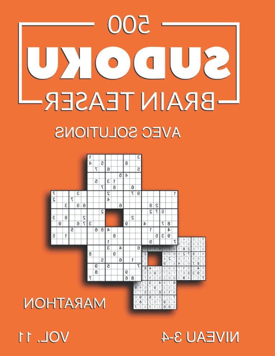 Sudoku Boek - Hersenkrakers Puzzels - Geheugen Trainen - 500 Opdrachten - Groot Formaat - Meerdere Kleuren