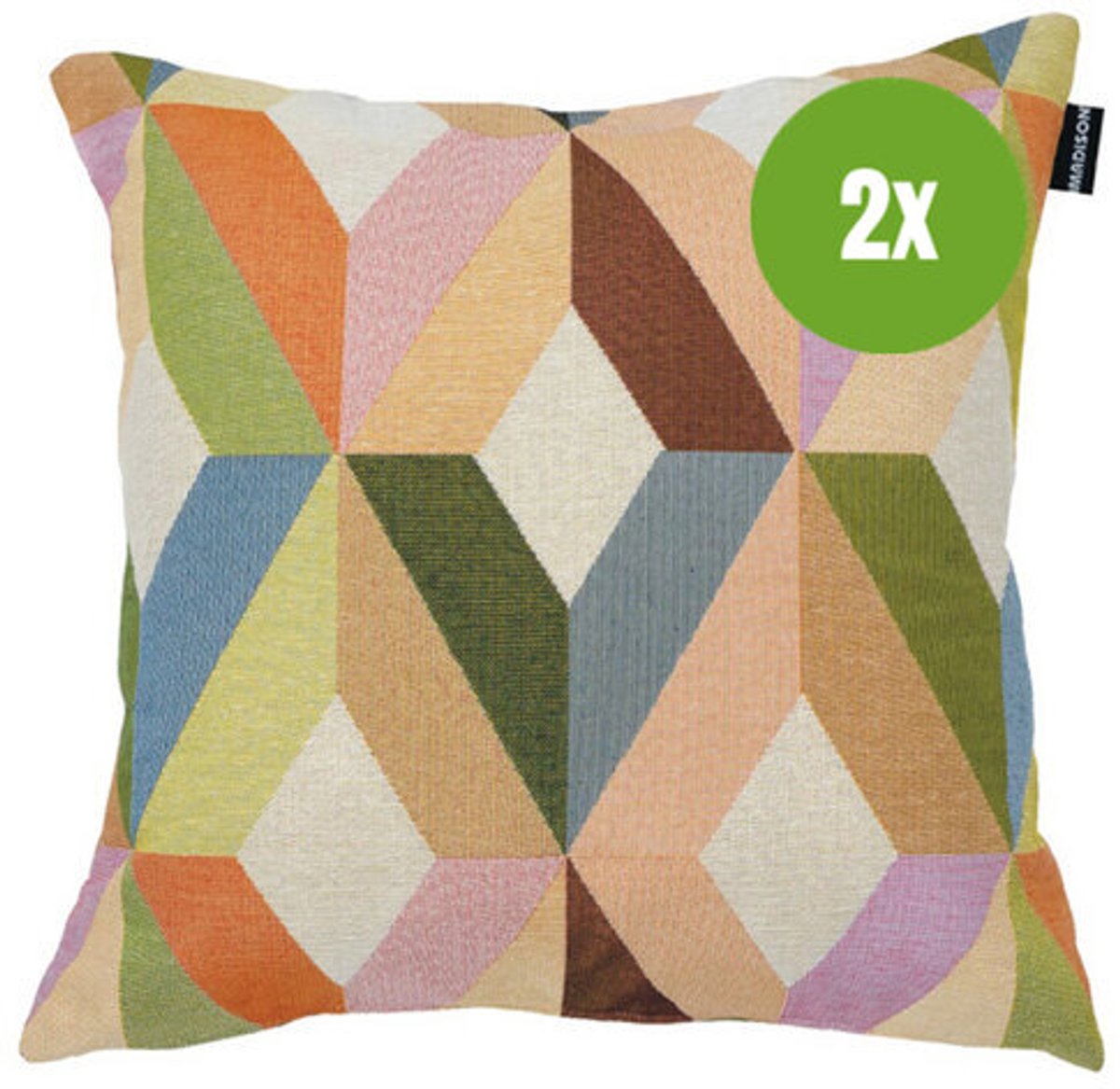 Sierkussen ca.45x45cm Lior green 2 stuks