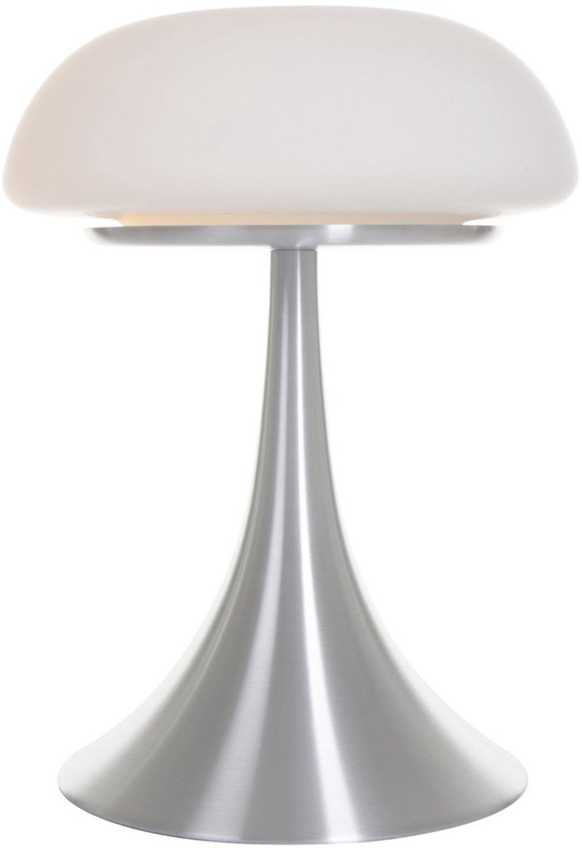 Lightning - moderne tafellamp 1-l. Glas - wit