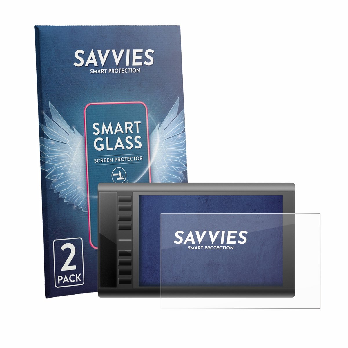 2 Stuks Savvies Screenprotector - geschikt voor Ugee M708 - beschermfolie glas transparant