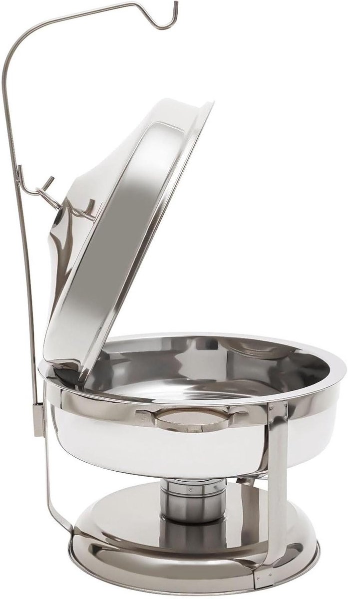 Buffet Verwarmer - Chafing Dish - Eten Warm Houden - Hangend Deksel - 9 Liter - Zilver