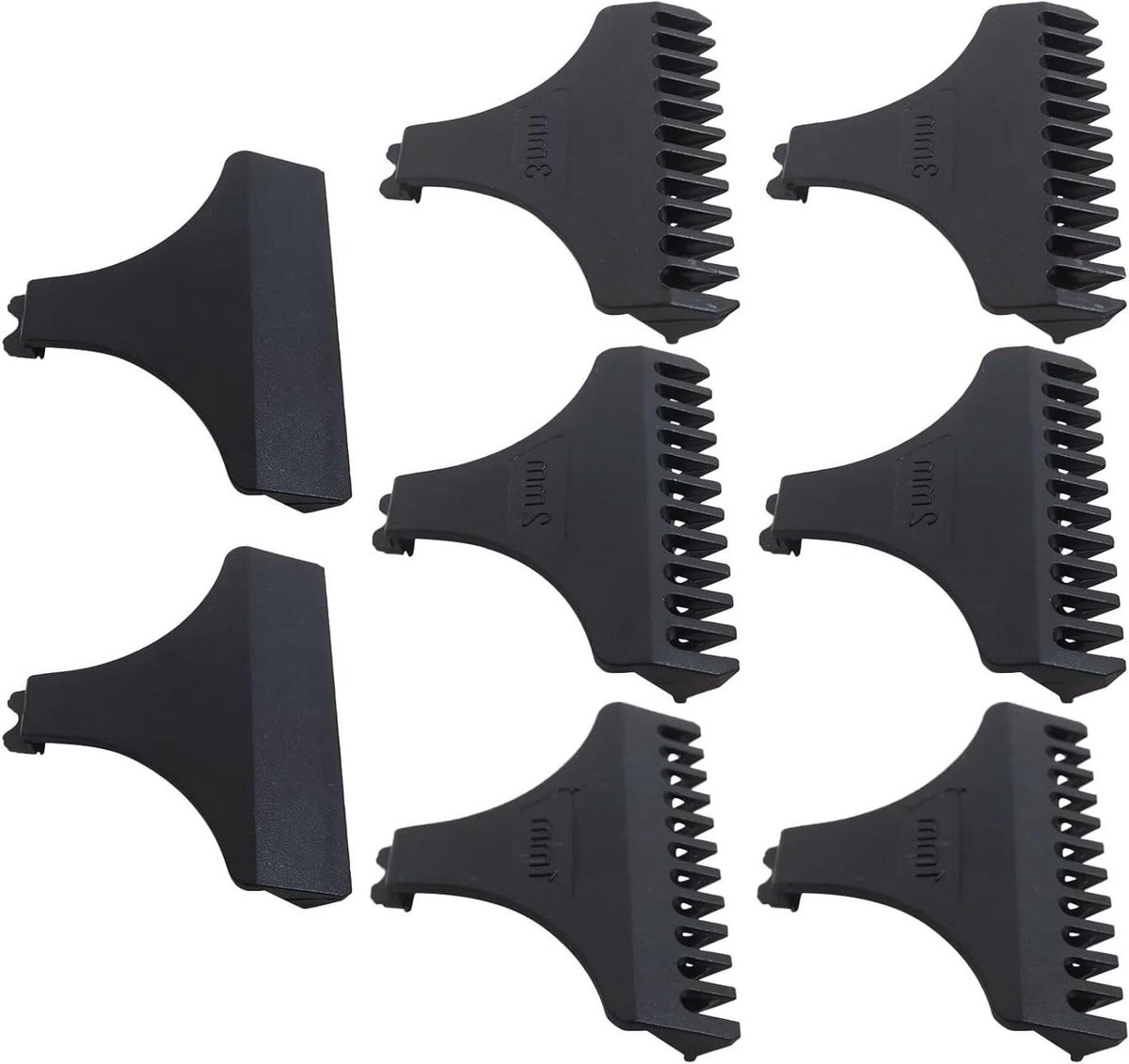 8 Stks Tondeuse Guard Set 1mm 2mm 3mm Limit Kam met Beschermhoes voor 31mm 32mm T-Blade Trimmers, Past Vintage T9 Scheerapparaat Kapper Grooming