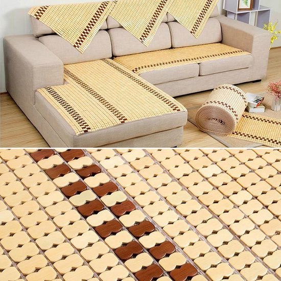 Bamboe Koelmatras - Zomer Slaapmat - Koel Slapen - Ademend Natuurlijk Materiaal - Opvouwbaar - Natuurlijk — afbeelding 2