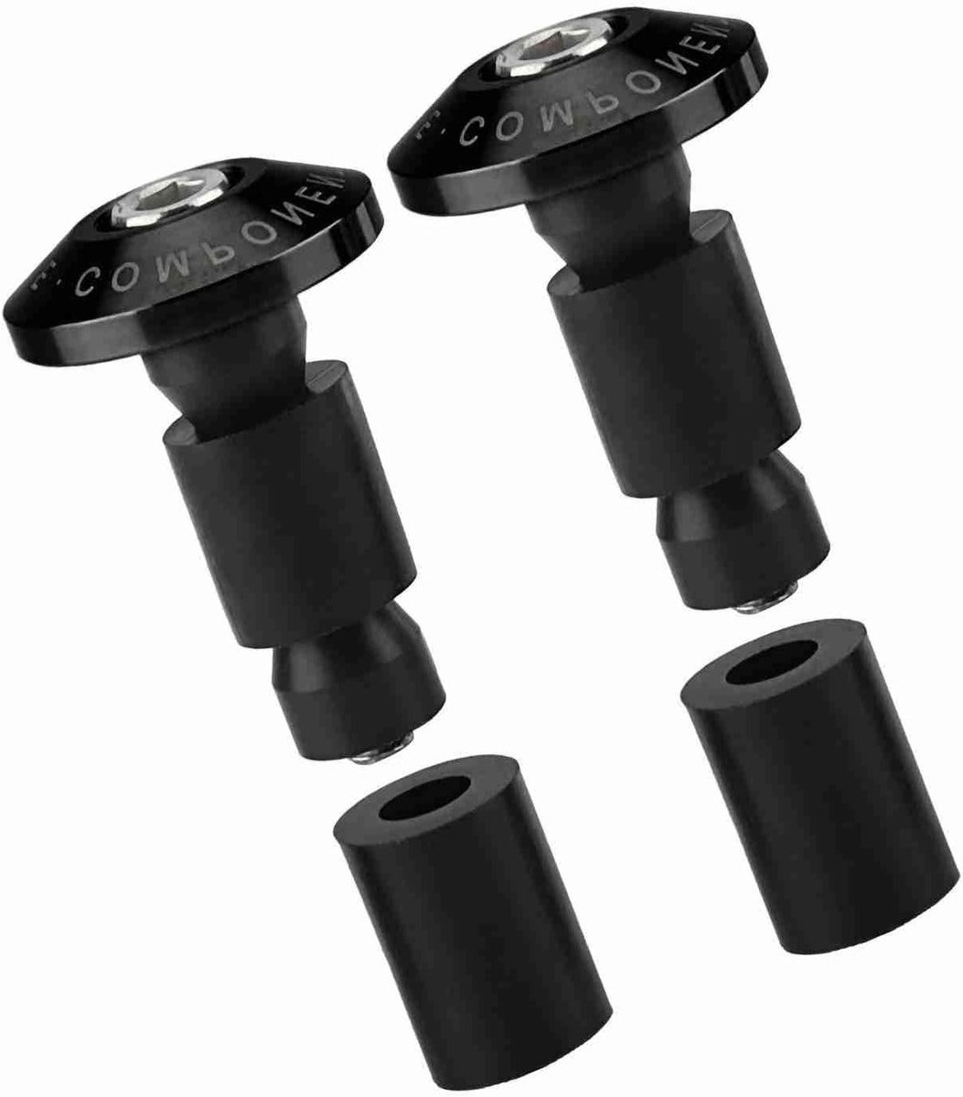Stuureindkappen Motorfiets - Stuurdoppen Set - Motor Beschermen - Aluminium CNC Verwerking - 22 Mm 7/8 Inch - Zwart
