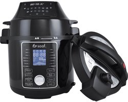 Multicooker Airfryer - 5.8L - PFAS vrij - Slowcooker met timer - Rijstkoker met stomer - Airfryer -…