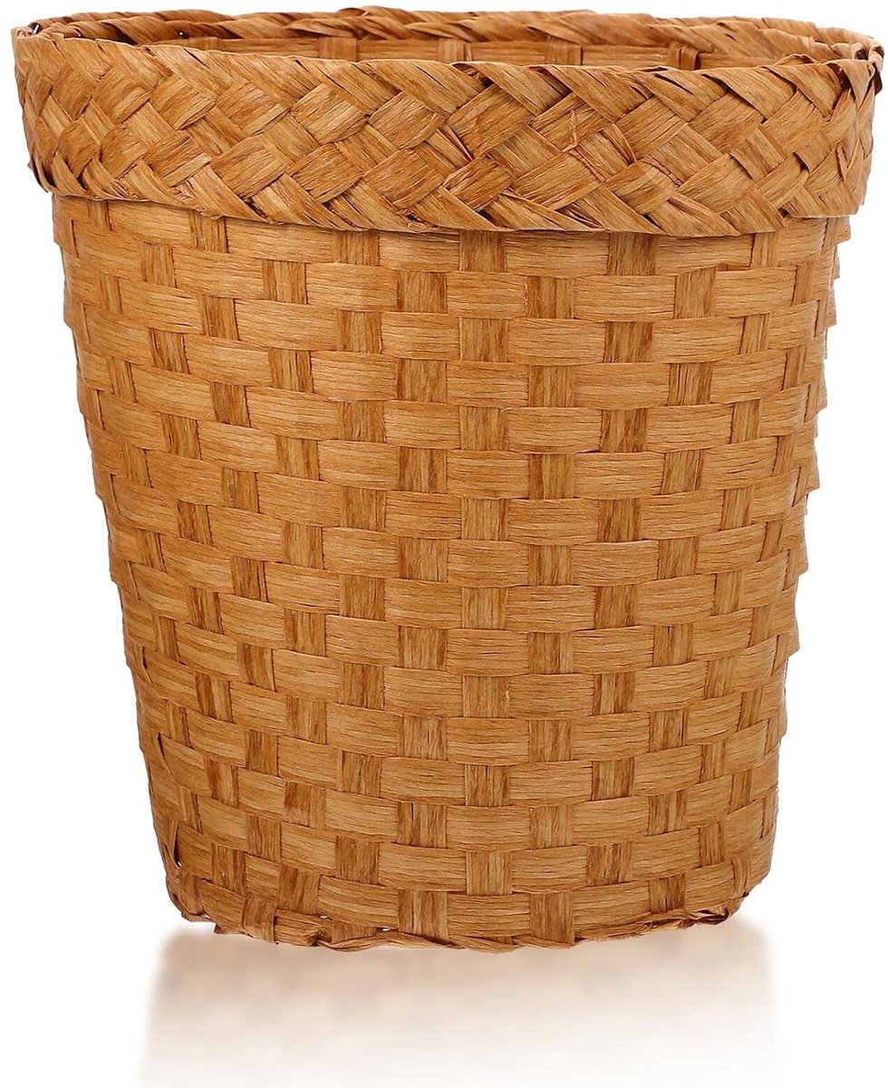 Wasmand - Opbergemmer - Kamer Opruimen - Gevlochten Papier - Groot Formaat - Khaki