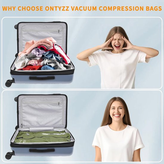 Compressietas Kleding - Reis Opbergzak - Ruimte Besparen - Waterdicht met Ventiel - 2 Stuks - Groen — afbeelding 5