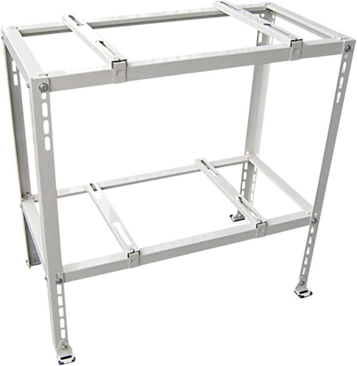 AC-steunbeugel, Gegalvaniseerd Stalen Condensor-grondbeugel, 1-3P Dubbele Vloerstandaard voor Mini-split Airco-units(90 * 90 * 40cm)