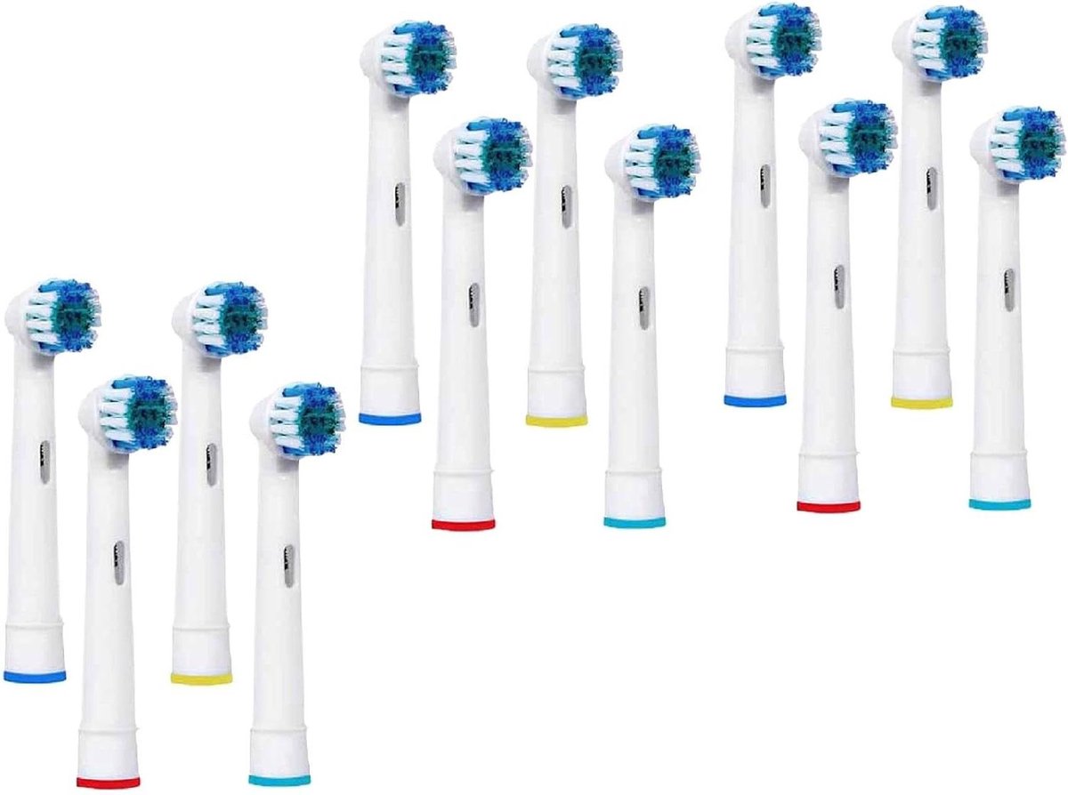 Vervangende Tandenborstelkoppen - Opzetborstels Elektrisch - Mondhygiëne Verbeteren - Professionele Reiniging - 12 Stuks - Wit