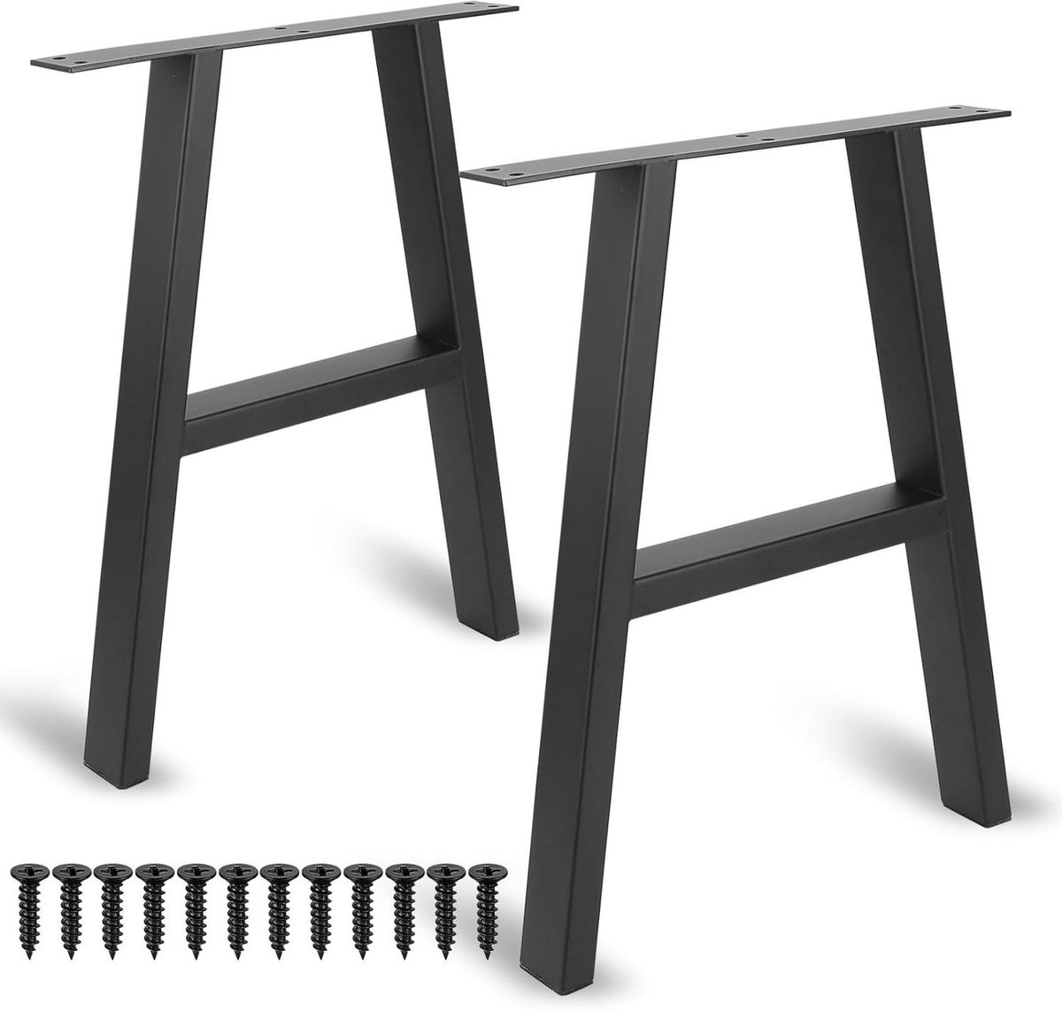 Metalen Tafelpoten - Meubelonderstel Bank - Doe-het-zelf Meubels - A-vormige Structuur - 40 cm Hoog - Zwart