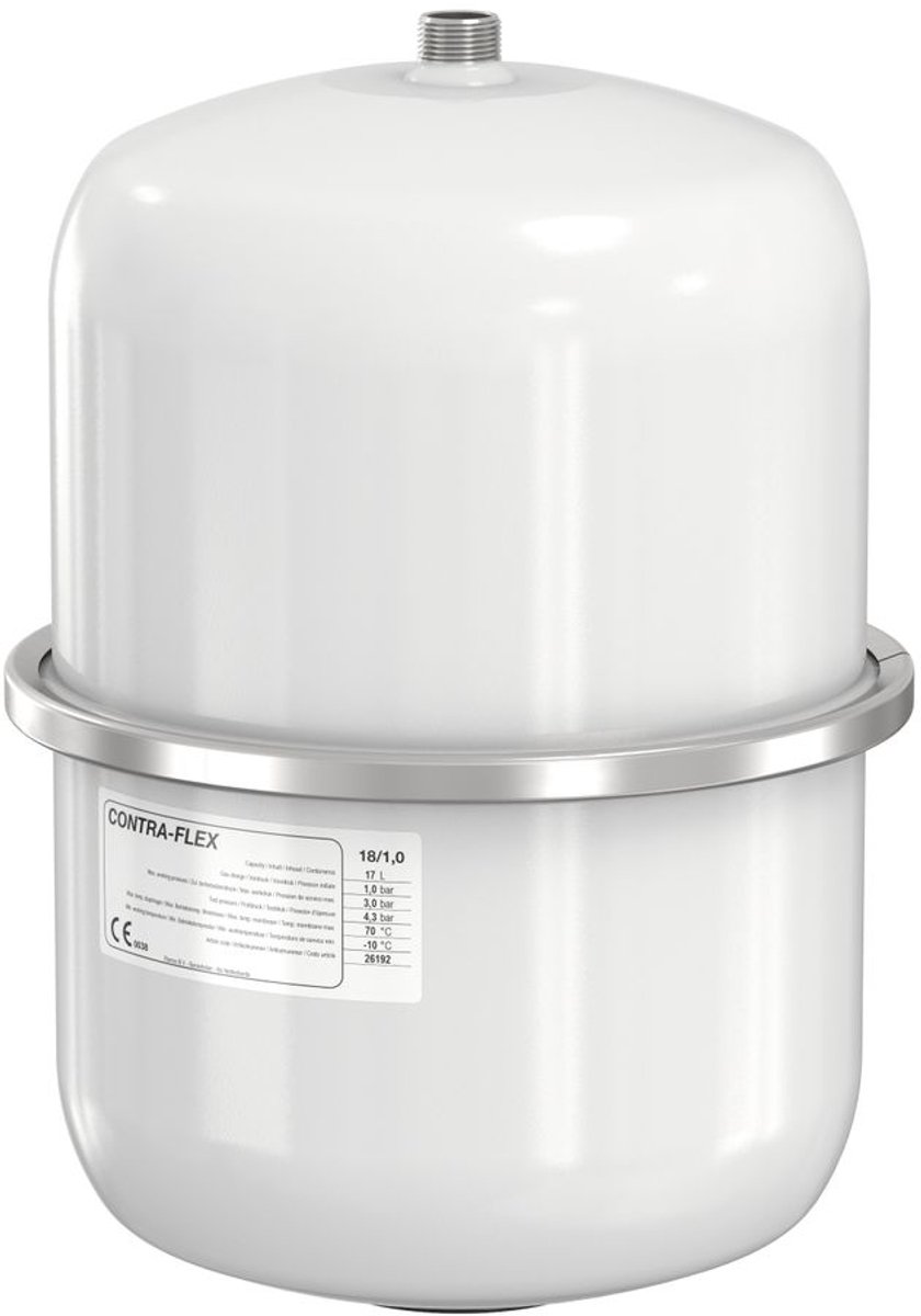 Flamco Expansievat Contra-Flex 18 L/1,5 bar (3 bar) wit, voor Verw., 26163