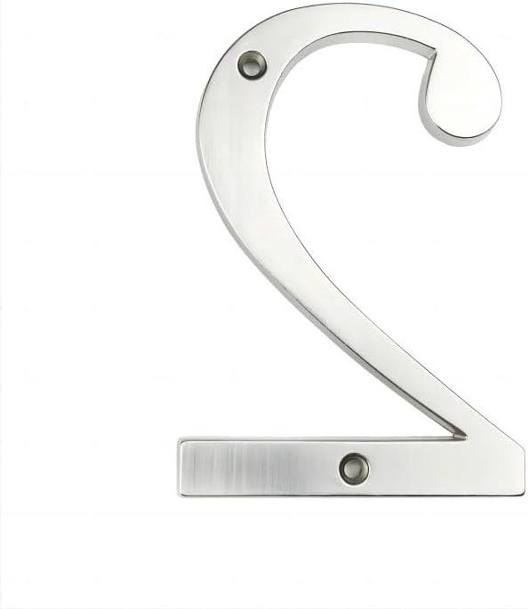Huisnummer - Adresnummer Deurnummer - Huis Versieren - Zink Legering - 101 mm - Zilver