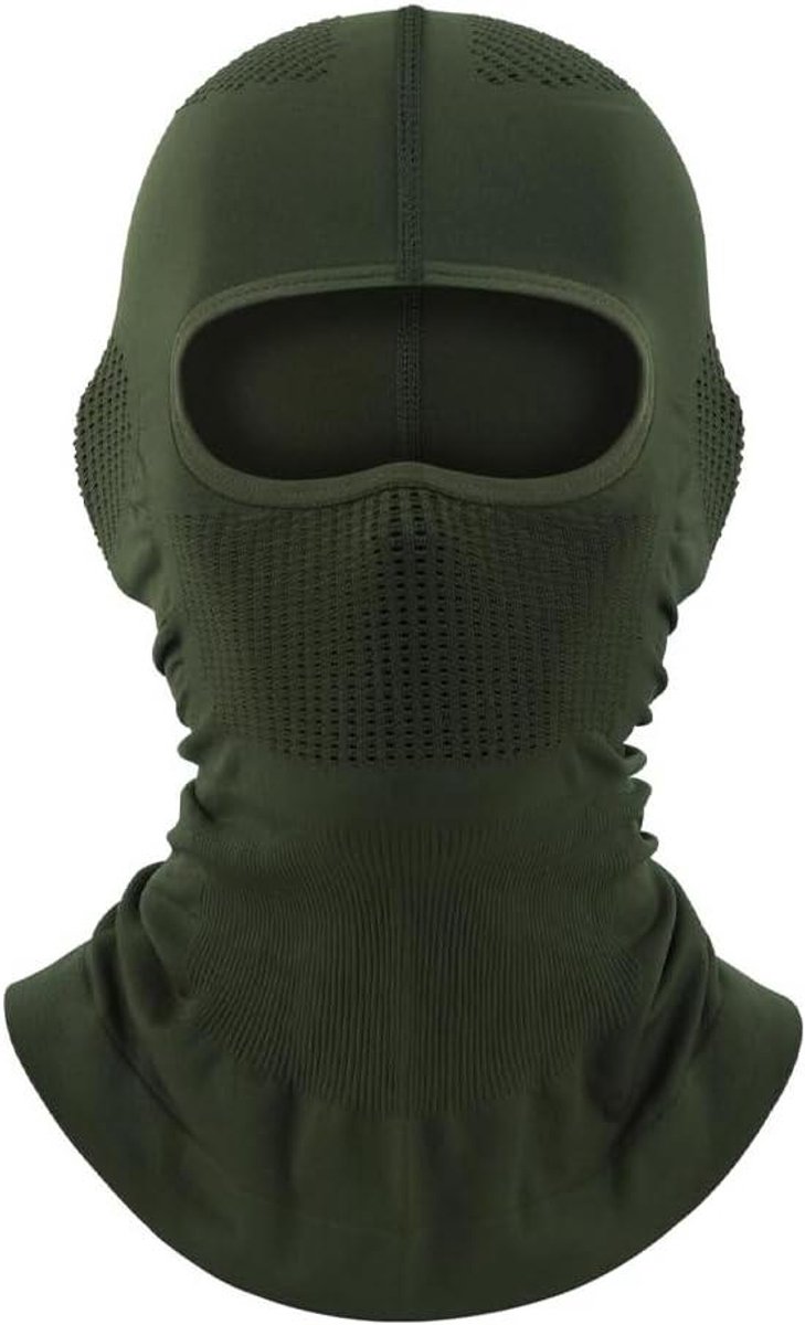 Winter Gezichtsmasker - Thermo Bivakmuts - Outdoor Activiteiten - Winddicht Ademend - 22 x 15 cm - Zwart
