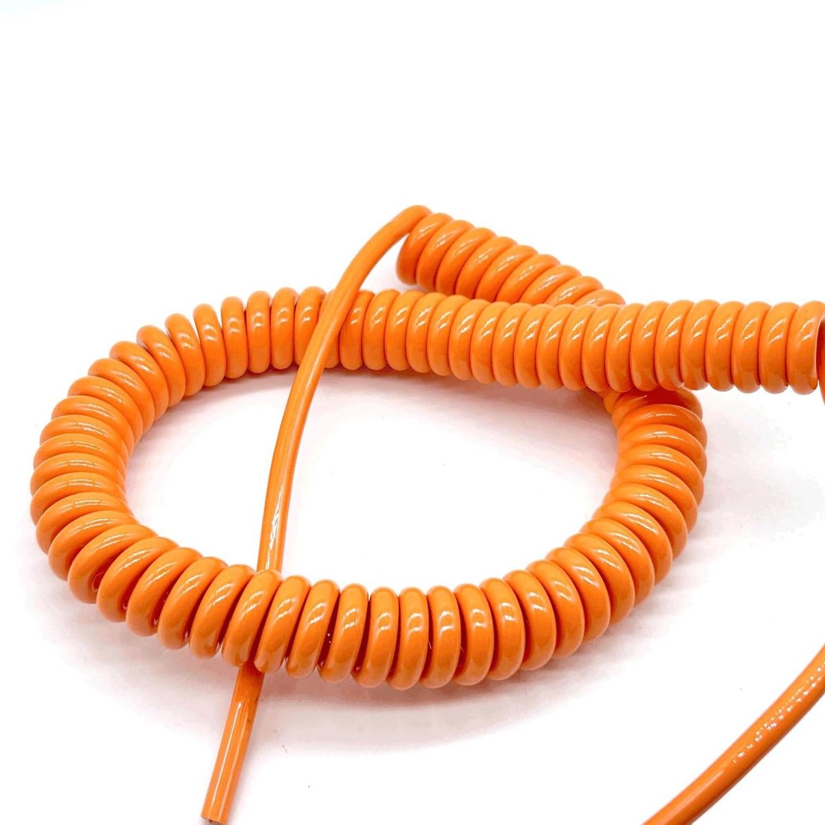 Rekbare Veerkabel - Intrekbare Draad - Industriële Aansluitingen - Zuiver Koper - 7 Meter - Oranje