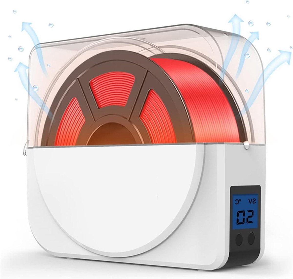 Filament Droger - Droogbox 3D - Printmateriaal Drogen - Instelbare Temperatuur - 1.75-3mm - Wit
