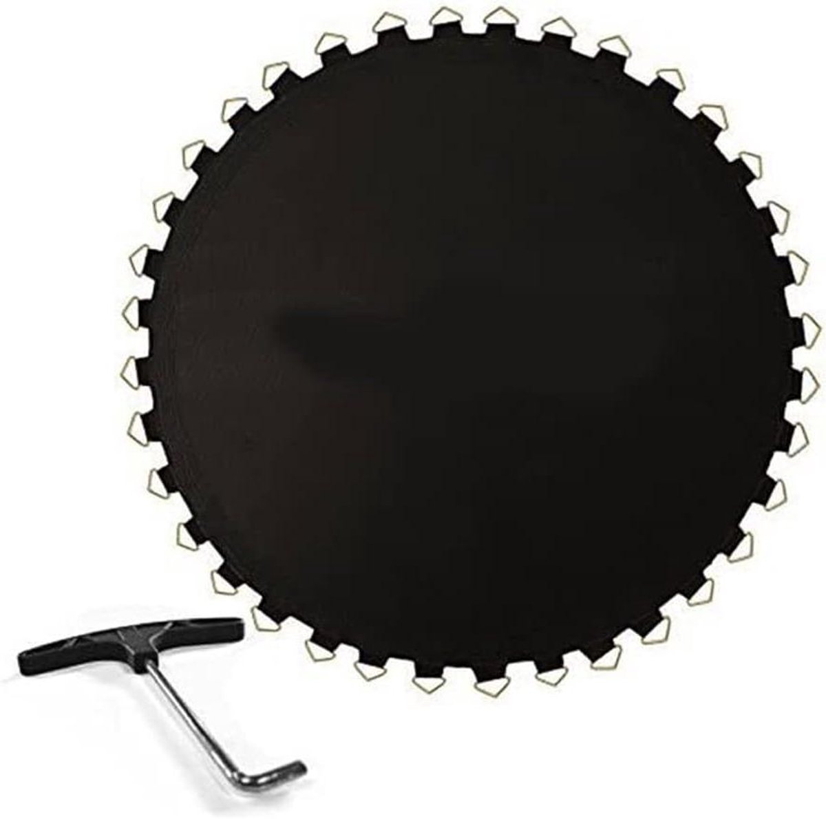 Vervangende trampolinemat voor 14FT ronde trampoline springmat met 80 V haken en veergereedschap, compatibel met 7 inch veren (veren niet inbegrepen)