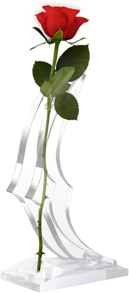 Bloemenstandaard Acryl - Rozenhouder Decoratief - Tafeldecoratie Bruiloft - Stabiel Ontwerp - 73x40x132mm - Transparant
